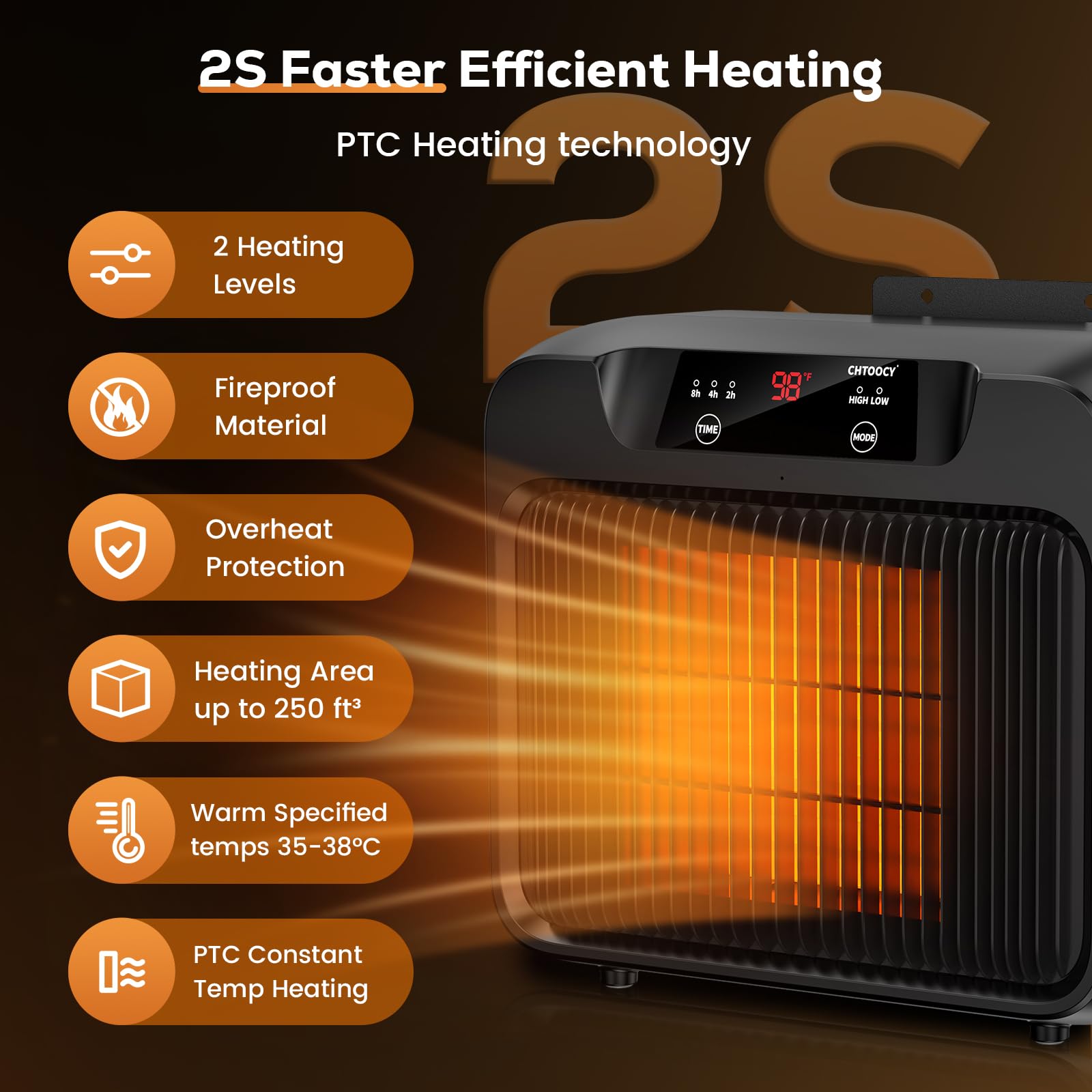 600W Dog House Heater with Timer (2/4/8 Hours) - Outdoor Pet Heater for Winter, Electric Kennel Heater for Dogs, Cats, Livestock & Chicken Coops - 2 Modes (300W/600W) - Perfect for Cold Weather Pet Shelter & Farm Animal Warmth