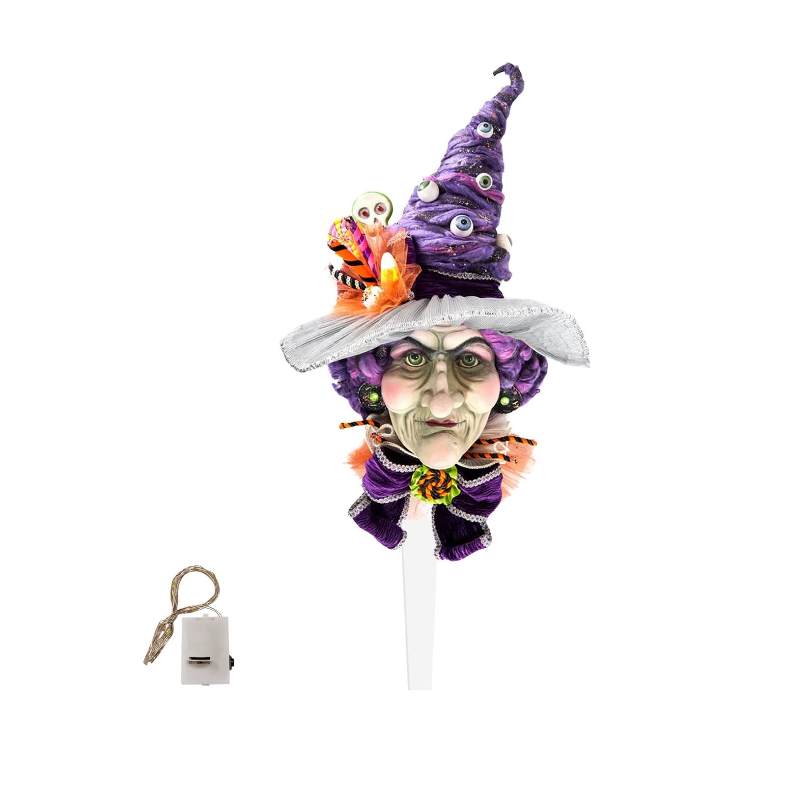 Yiser Halloween Scary Witch Flower Pot Sign - Multicolor Porch Decoration for Halloween & Christmas - Perfect for Outdoor & Indoor Seasonal Decor