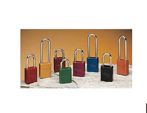 American Lock A1107RED Safety Lock-Out Padlock - Heavy Duty Aluminum Padlocks with Keyed Alike (4 Pack, Red) - Perfect for Industrial Safety, Electrical Panels & Equipment Lockout Tagout (LOTO)