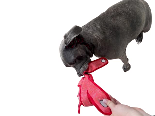 BoxDog Tough Durable Dog Toys for Aggressive Chewers - Multi-Layered Interactive Chew Toys for Pulling, Fetch & Tug of War - Christmas Red Monster Design for Large & Small Dogs - Perfect for Indoor Play, Outdoor Training & Bonding Activities