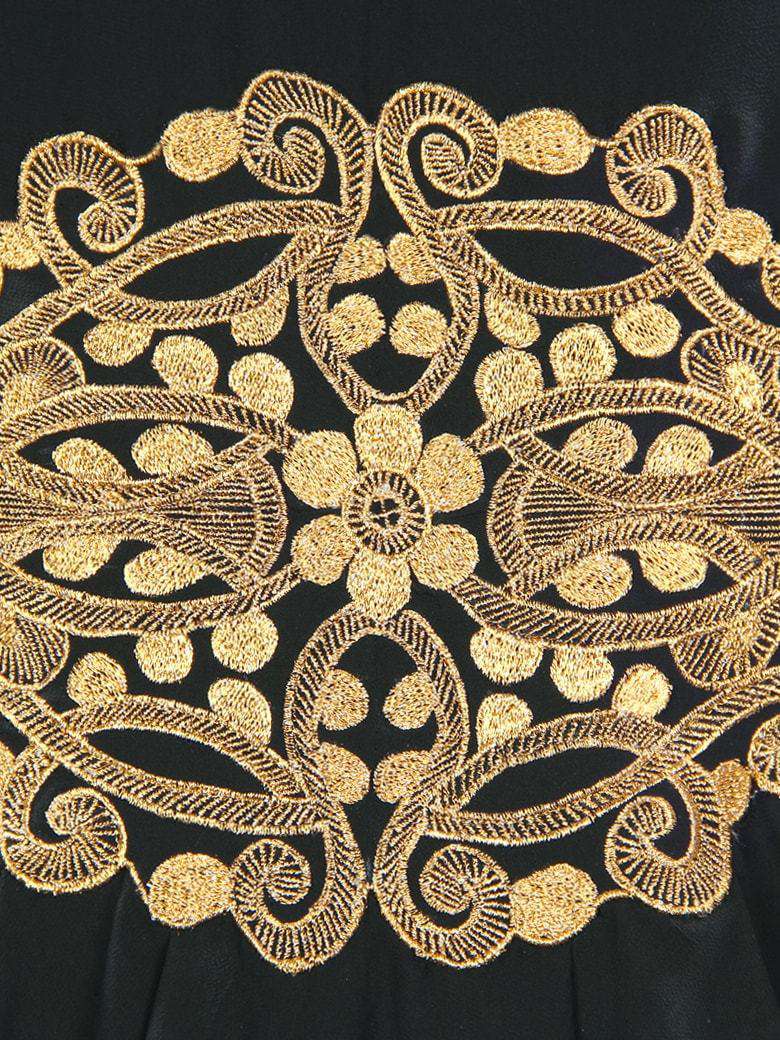 Amara Gold Embroidered Black Kaftan Dress for Women - Elegant Boho Maxi Dress for Beach, Party & Special Occasions