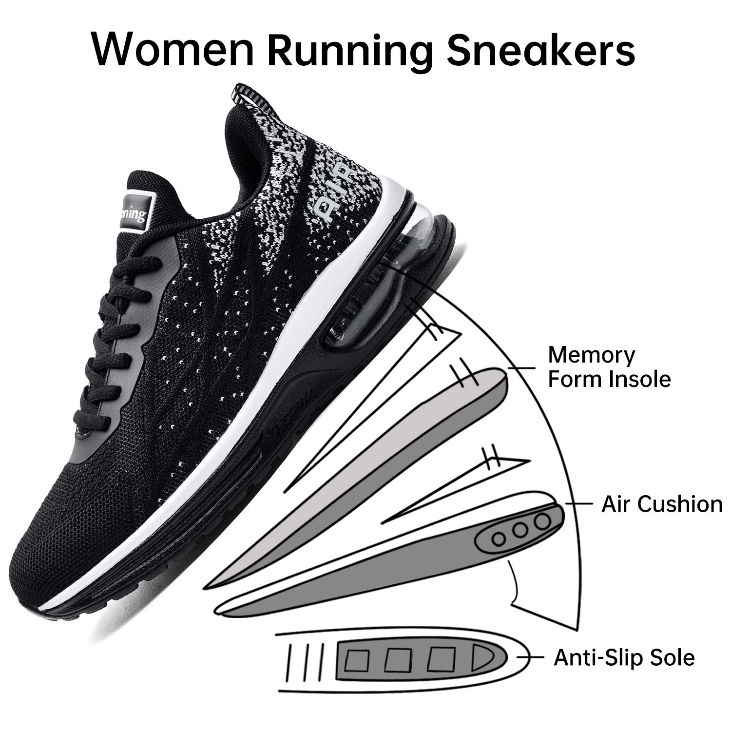 MEHOTO Women's Fashion Tennis Walking Shoes - Lightweight Air Cushion Sneakers for Running, Jogging, Gym Workouts & Casual Wear | Perfect for Sports, Fitness & Everyday Comfort