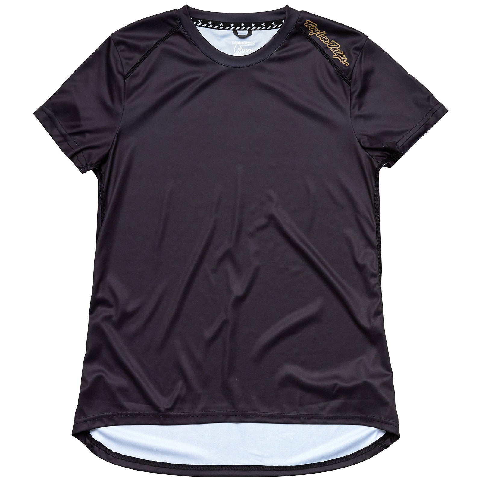 Lilium Women's Short Sleeve Solid Black Jersey Top - Soft & Comfortable Casual Tee for Everyday Wear, Workouts, and Layering