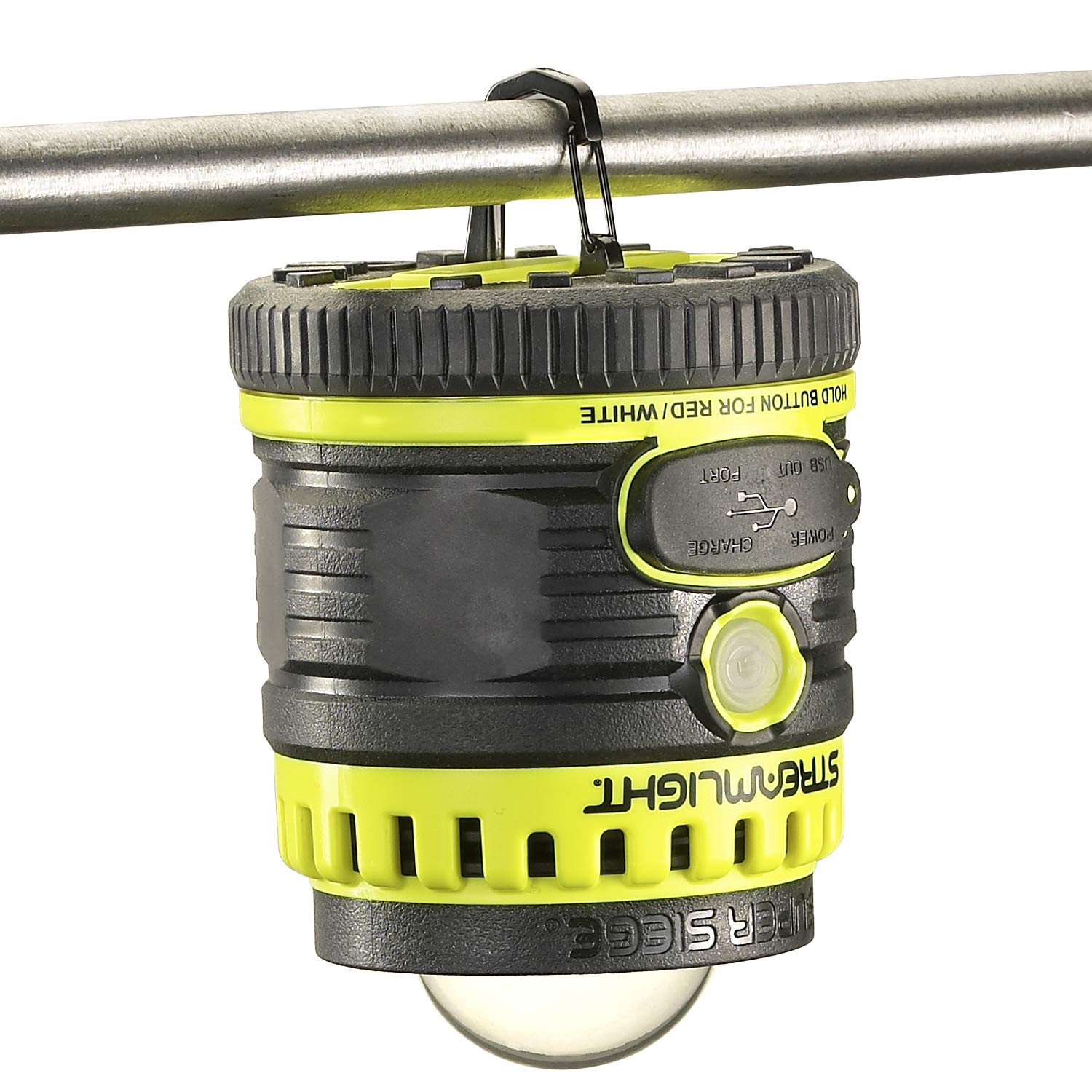 Streamlight 44945 Super Siege 1100-Lumen Rechargeable Outdoor Lantern Flashlight with AC/USB Charger - Bright Yellow for Camping, Hiking, Emergency & Power Outages