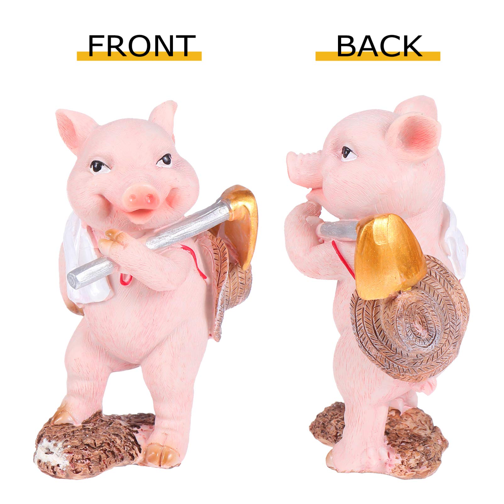 1pc Cabilock Pig Ornament - Handcrafted Pig Sculpture for Home Decor, Car Trim & Miniature Garden Accessories | Perfect for Farmhouse Decor, Easter Bunny Displays & Interior Crafts Collection