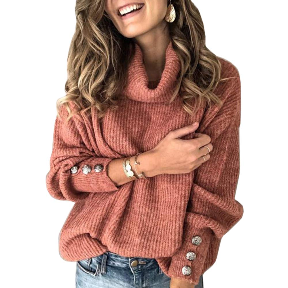 Women's Oversized Turtleneck Chunky Knit Sweater - Winter Warm Pullover with Cowl Neck & Long Sleeves - Cozy Loose Fit for Casual Outfits, Office Wear & Holiday Gatherings
