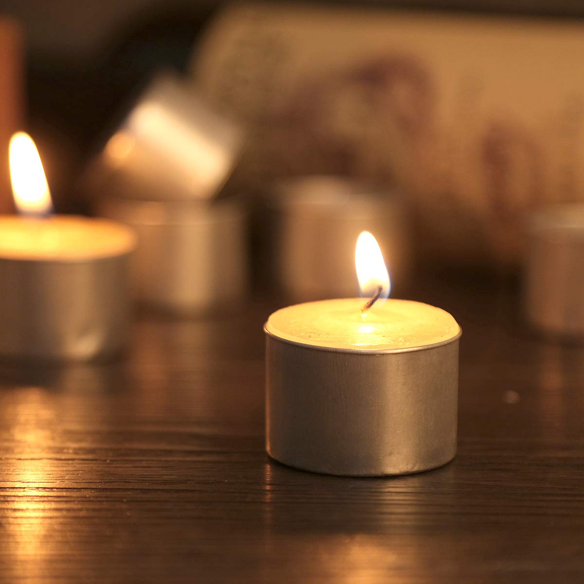 50pcs Silver Aluminum Tea Light Cups - Empty Metal Candle Tins for DIY Candle Making, Wax Melts & Home Decor - Perfect for Weddings, Parties & Aromatherapy