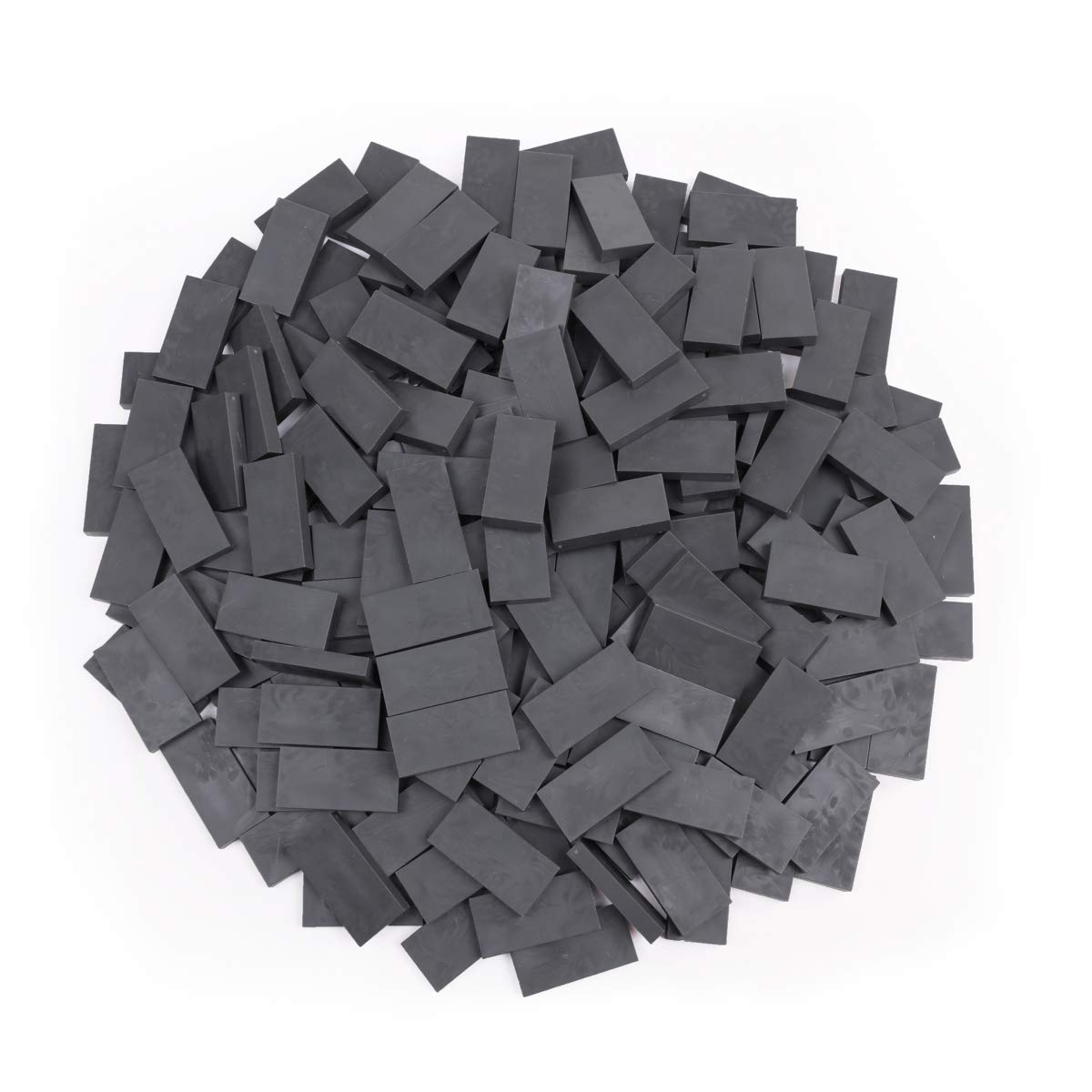 Bulk Dominoes Plastic 100pcs - STEM Educational Building Blocks for Kids, Stacking & Chain Reaction Toppling Game - Dark Grey - Perfect for Classroom Activities, Birthday Gifts & Family Game Night
