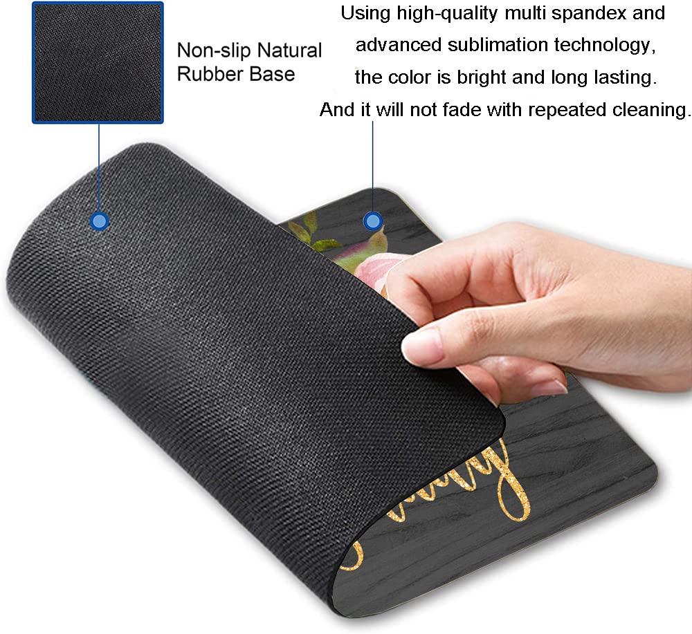 Motivational Mouse Pad for Women - Cute Boss Lady Quote Office Accessory, Non-Slip Rubber Base Computer Mousepad for Laptop & Wireless Mouse, Square Desk Pad for Work & Home Office | Perfect Gift for Professionals