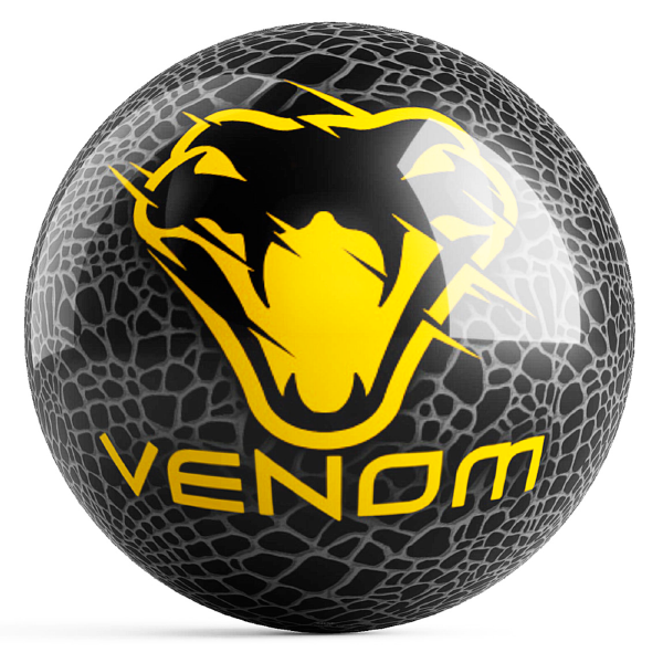Motiv Venom Spare Black/Gold Bowling Ball - High Performance Reactive Resin for Strikes & Spares | Perfect for League Play & Tournament Competition