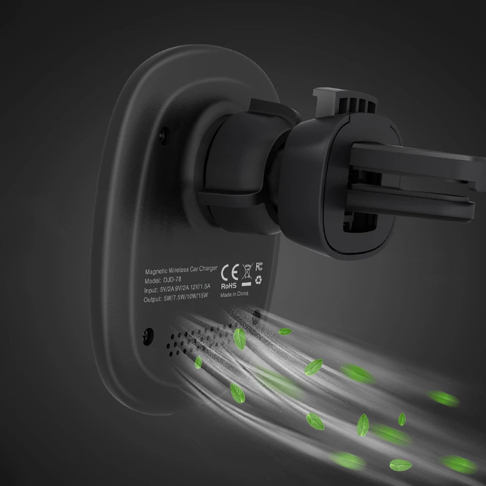ThunderDrive MagSafe Car Charger - Fast Wireless Charging for iPhone 12/13/14/15 Pro Max - Secure Mount for Dashboard & Air Vent - Perfect for Road Trips & Commuting