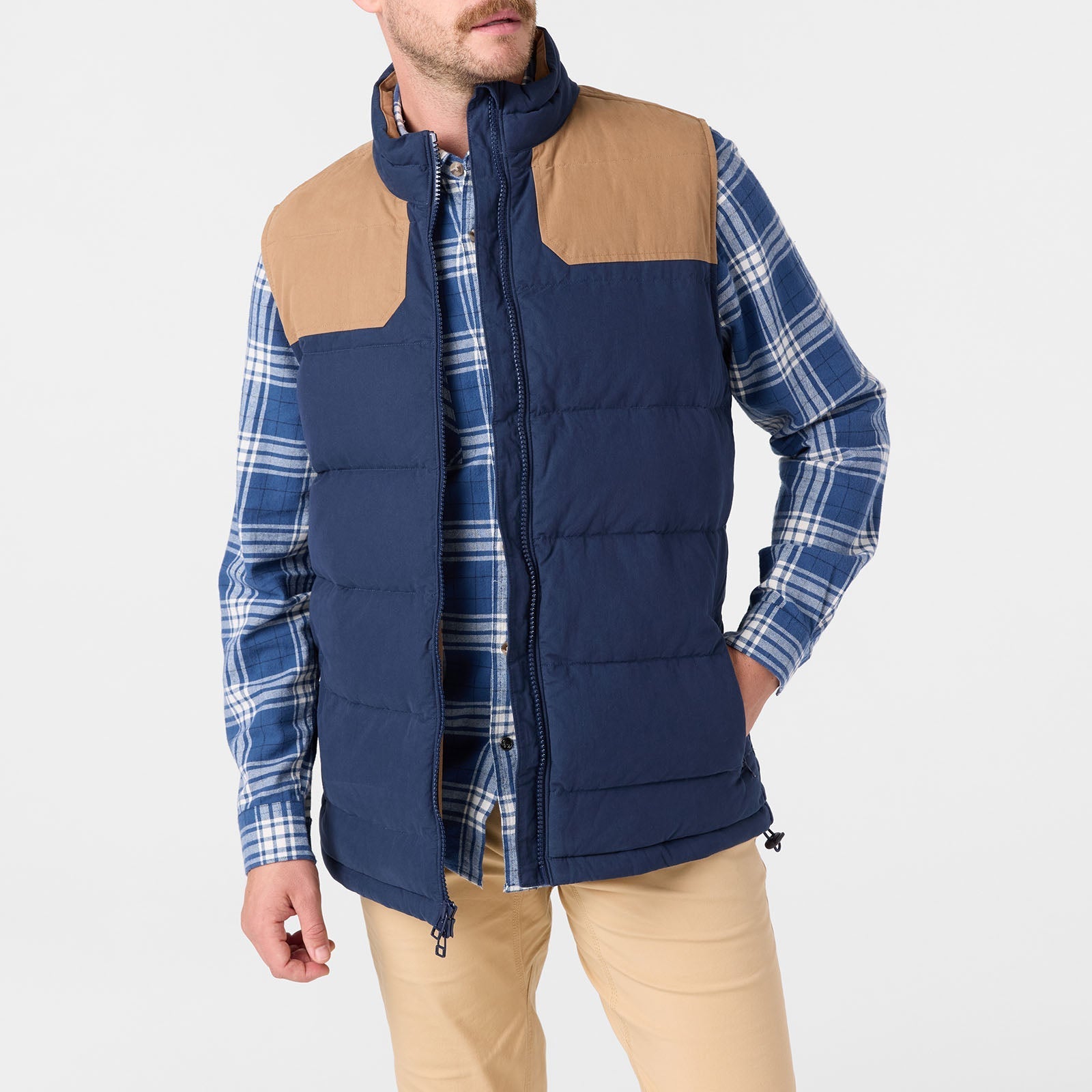Ryker Peak Down Vest for Men - Lightweight Warm Puffer Jacket for Outdoor Hiking & Winter Travel - Water-Resistant Insulated Coat for Camping, Skiing & Cold Weather Activities