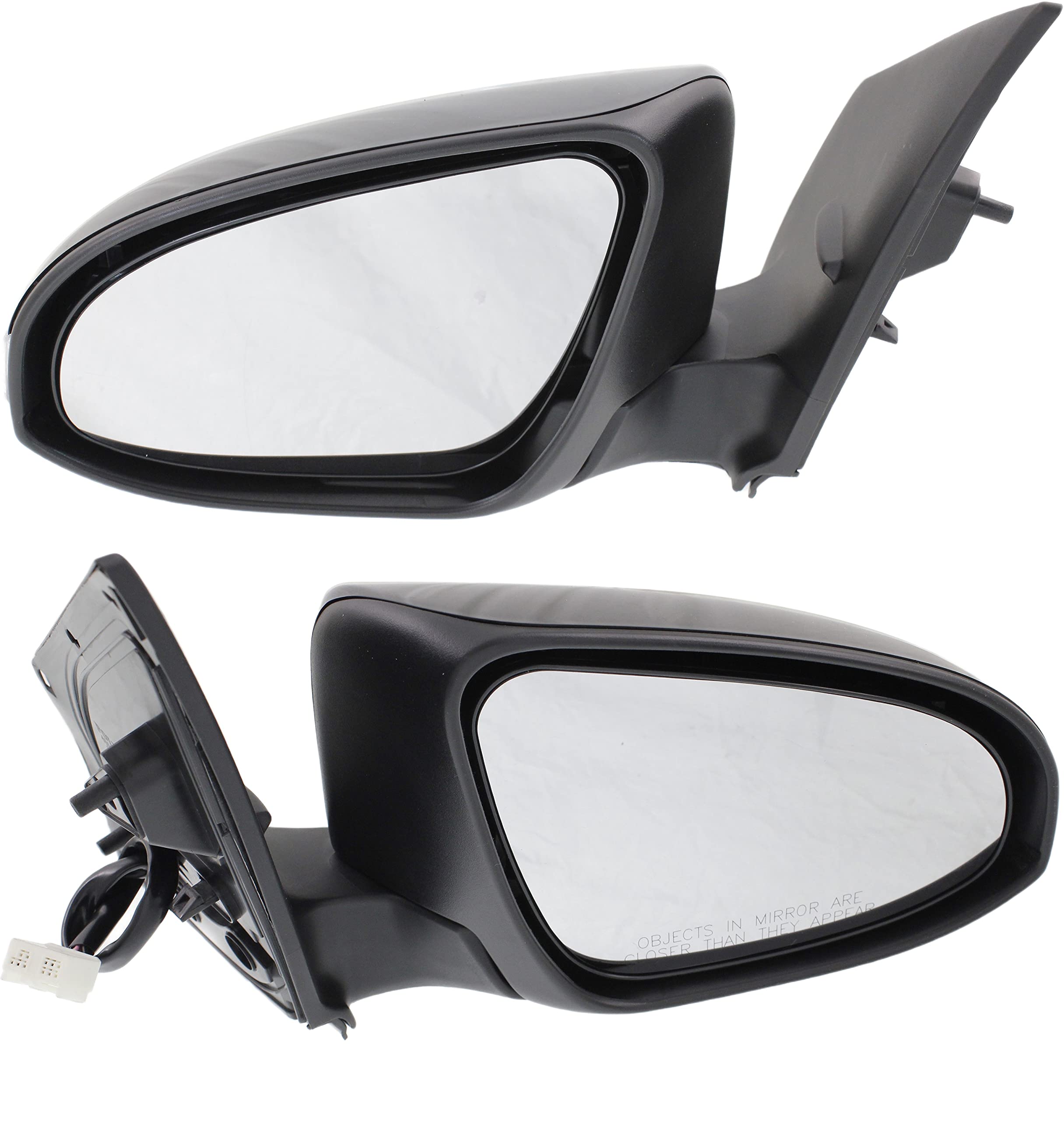 Kool Vue Power Heated Mirrors with Signal Light & Power Fold for 2017-2018 Toyota Corolla iM - Driver & Passenger Side Paintable Replacement - Perfect for Winter Driving & Enhanced Visibility