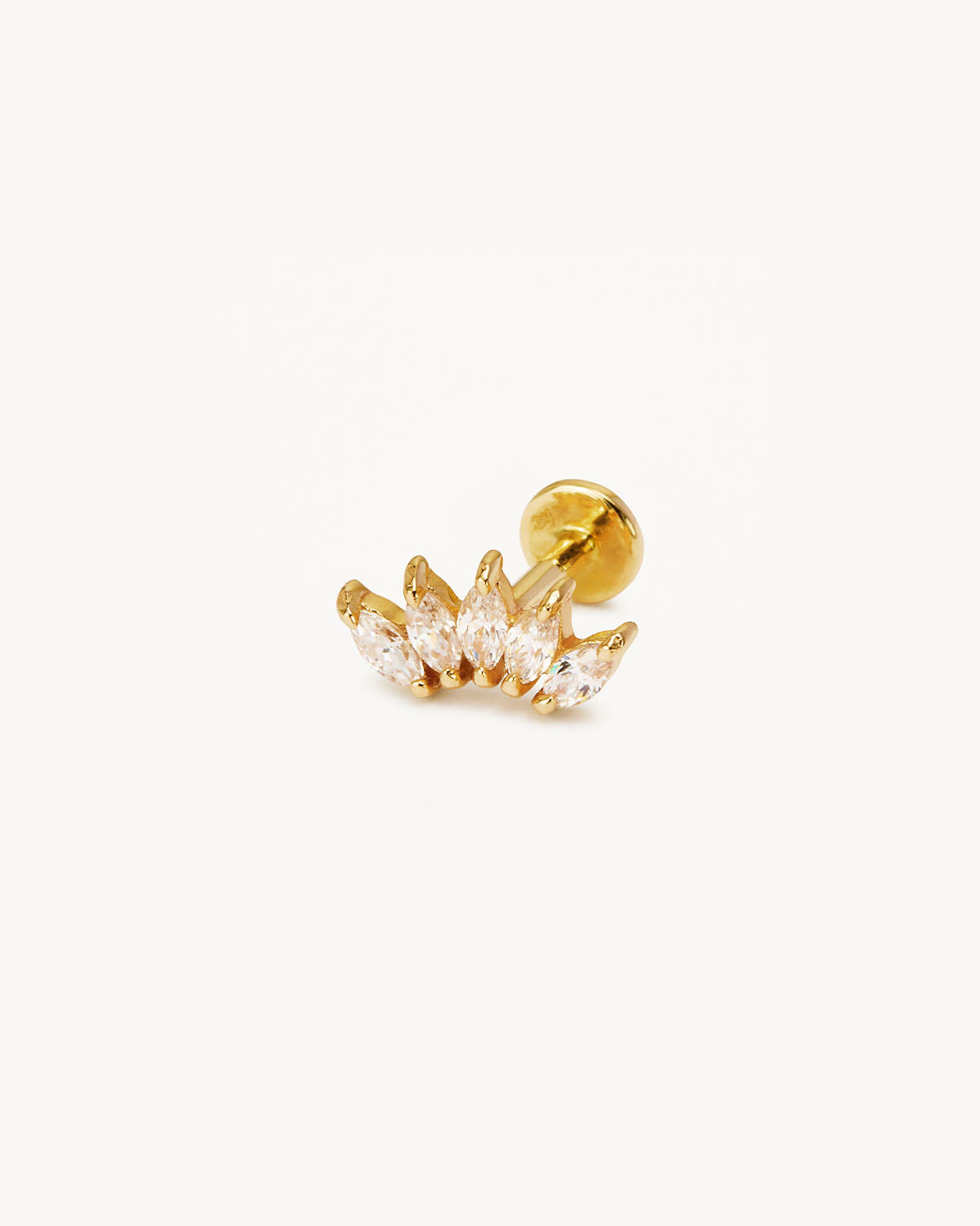 14K Solid Gold Eternal Lotus Crystal Cartilage Hoop Earrings - Elegant Piercing Jewelry for Women, Perfect for Everyday Wear & Special Occasions