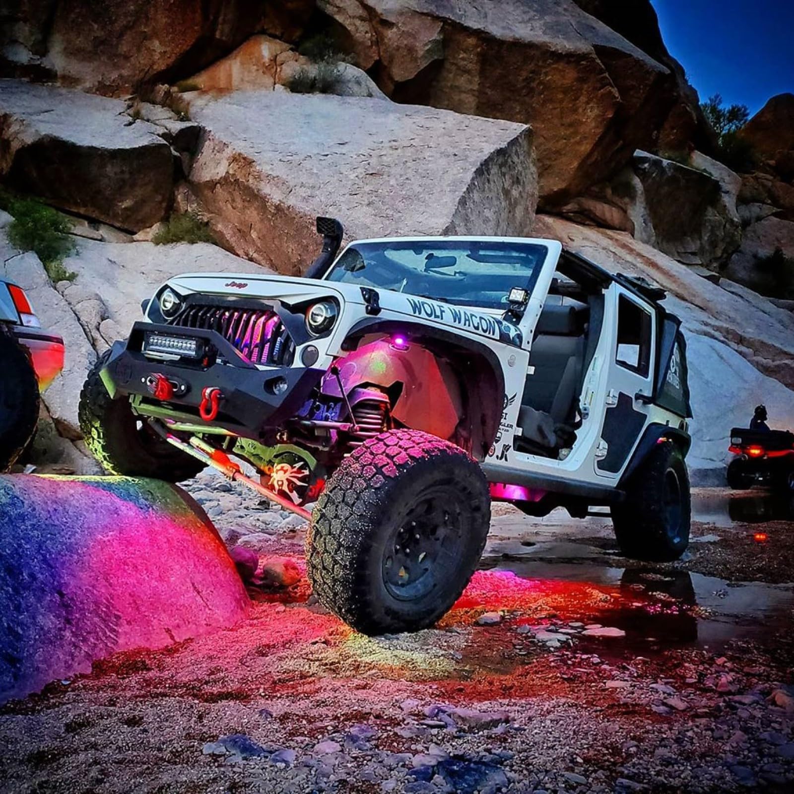 ORACLE Lighting 5819-333 8-Piece ColorSHIFT RGB LED Underbody Wheel Well Rock Lights Kit with Wireless RF Remote | Waterproof Off-Road Lighting for 4x4 Trucks, Jeeps & SUVs | Heavy Duty Wiring for Extreme Conditions | Perfect for Night Driving, Car Shows & Off-Road Adventures