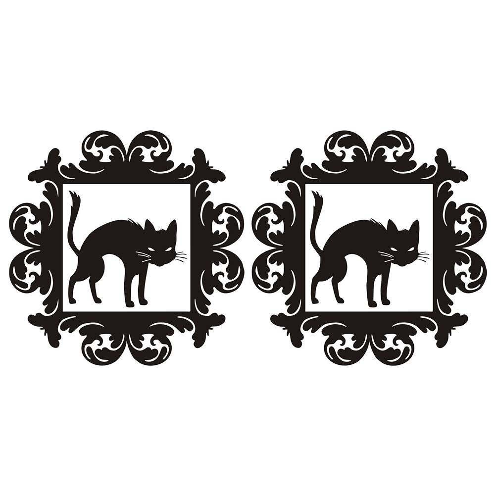 2 Pack Halloween Wall Decals - Waterproof Vinyl Stickers for Home Decor, Party, Classroom - Spooky Ghost & Pumpkin Designs (Perfect for Doors, Windows, Mirrors)
