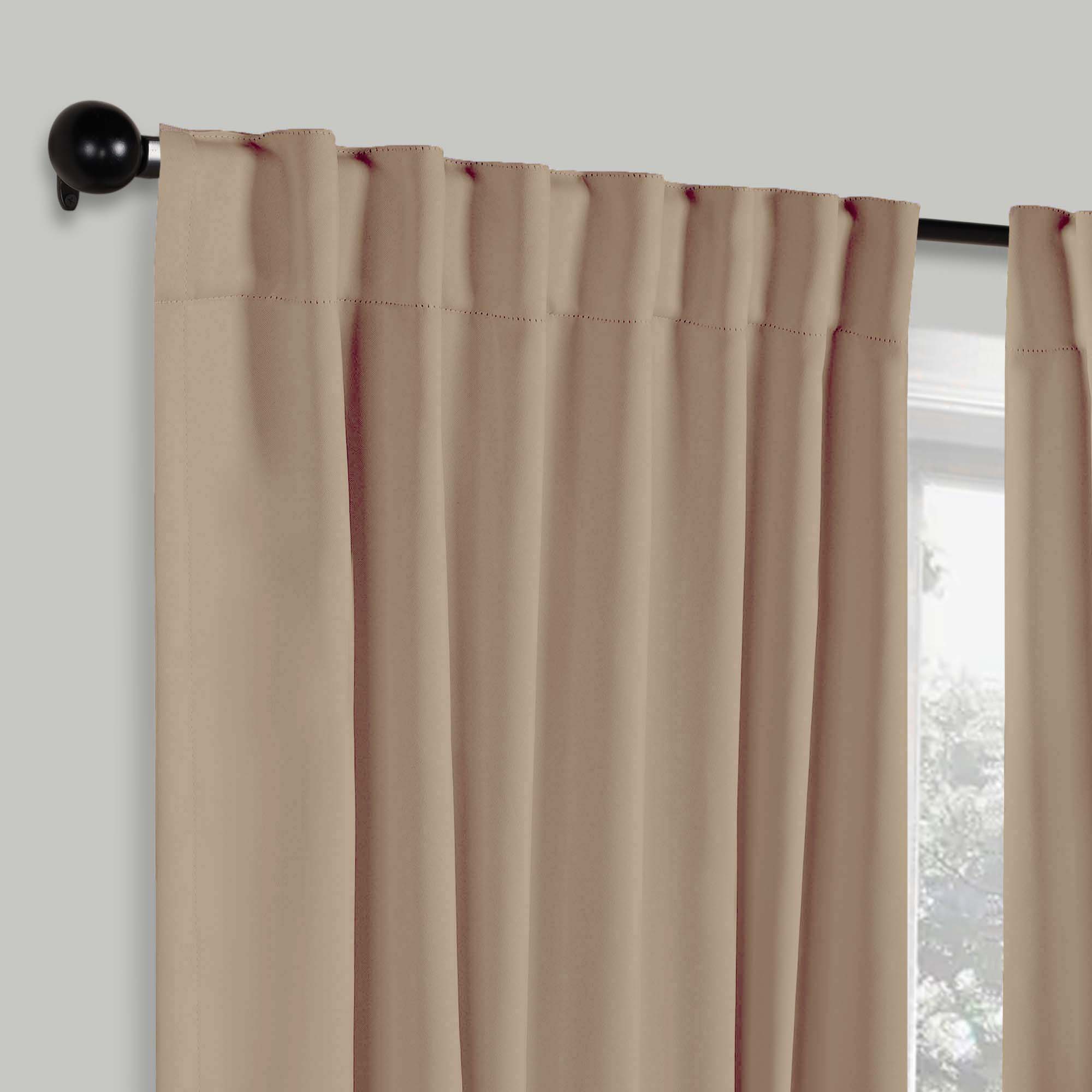 Blackout Curtains for Bedroom - Solid Room Darkening Back Tabs Window Drapes, Set of 2 Panels - Perfect for Nursery, Home Theater & Light Sleepers