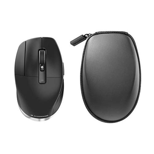 3Dconnexion CadMouse Pro Wireless Ergonomic Mouse for Left-Handed Users - 7 Programmable Buttons, Bluetooth & 2.4GHz Dual Connectivity, USB Receiver Included - Perfect for CAD Design, 3D Modeling & Engineering Workstations