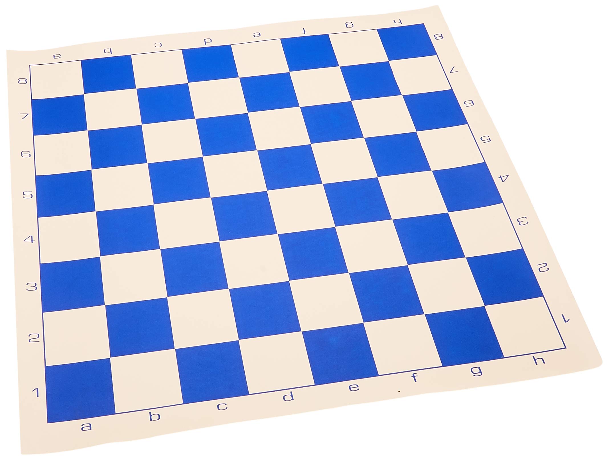 Premium Sterling Games Roll Up Chess Mat - Blue Portable Travel Chess Board for Indoor & Outdoor Play