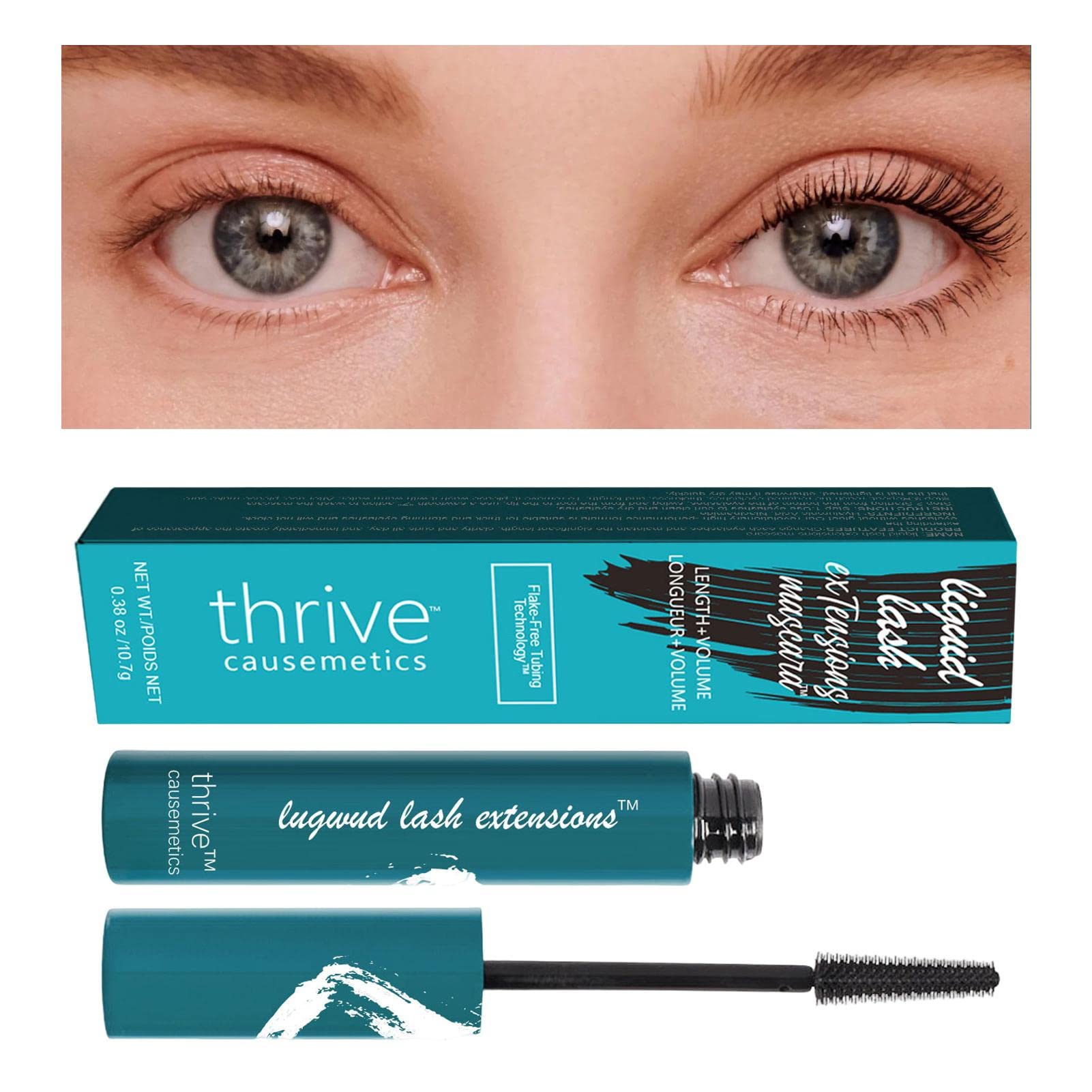 Tebinzi Waterproof Smudge Proof Mascara - Brown Liquid Lash Extensions for Sensitive Eyes | Long-Lasting Volumizing & Lengthening | Perfect for Daily Wear, Special Occasions & Sensitive Eye Makeup