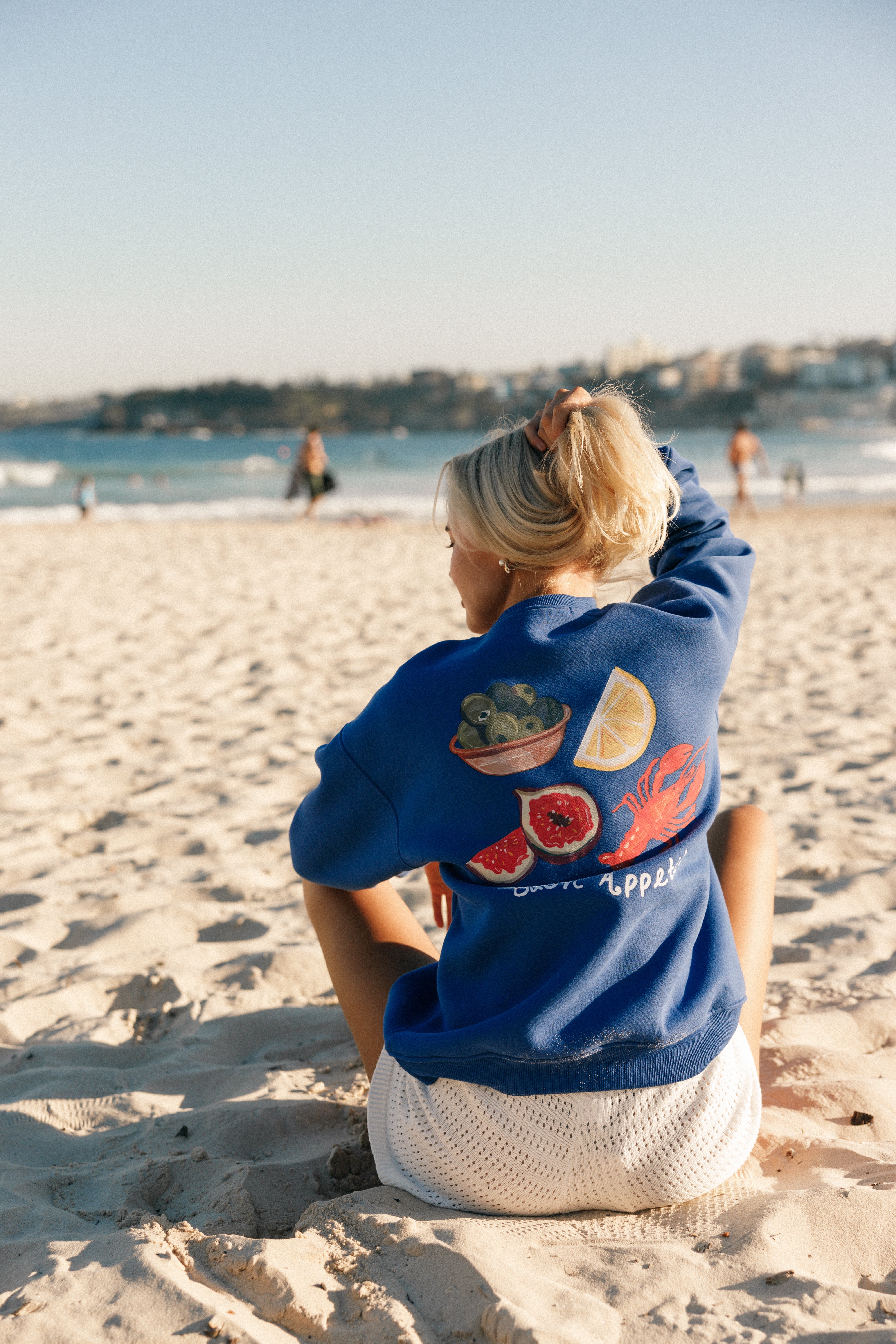 Buon Appetito Italian Food Lover Crewneck Sweatshirt - Royal Blue Comfortable Pullover for Men & Women - Perfect for Casual Wear, Coffee Dates, and Italian Restaurant Outings