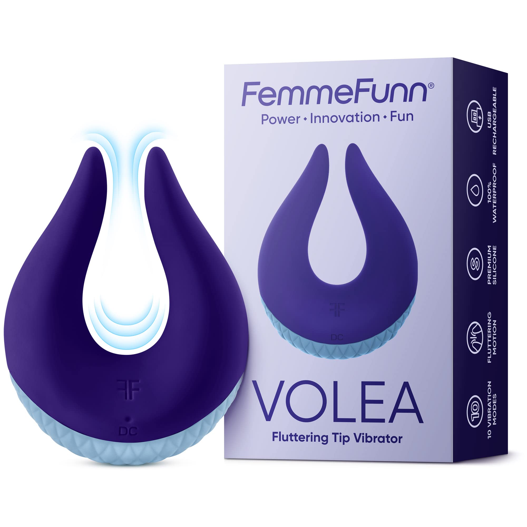 Premium Soft Silicone Clitoral Vibrator for Women - 10 Powerful Vibration Modes, 100% Waterproof & USB Rechargeable - Perfect for Solo Play or Couples Intimacy - Purple Adult Sex Toy for Enhanced Pleasure & Sensual Massage