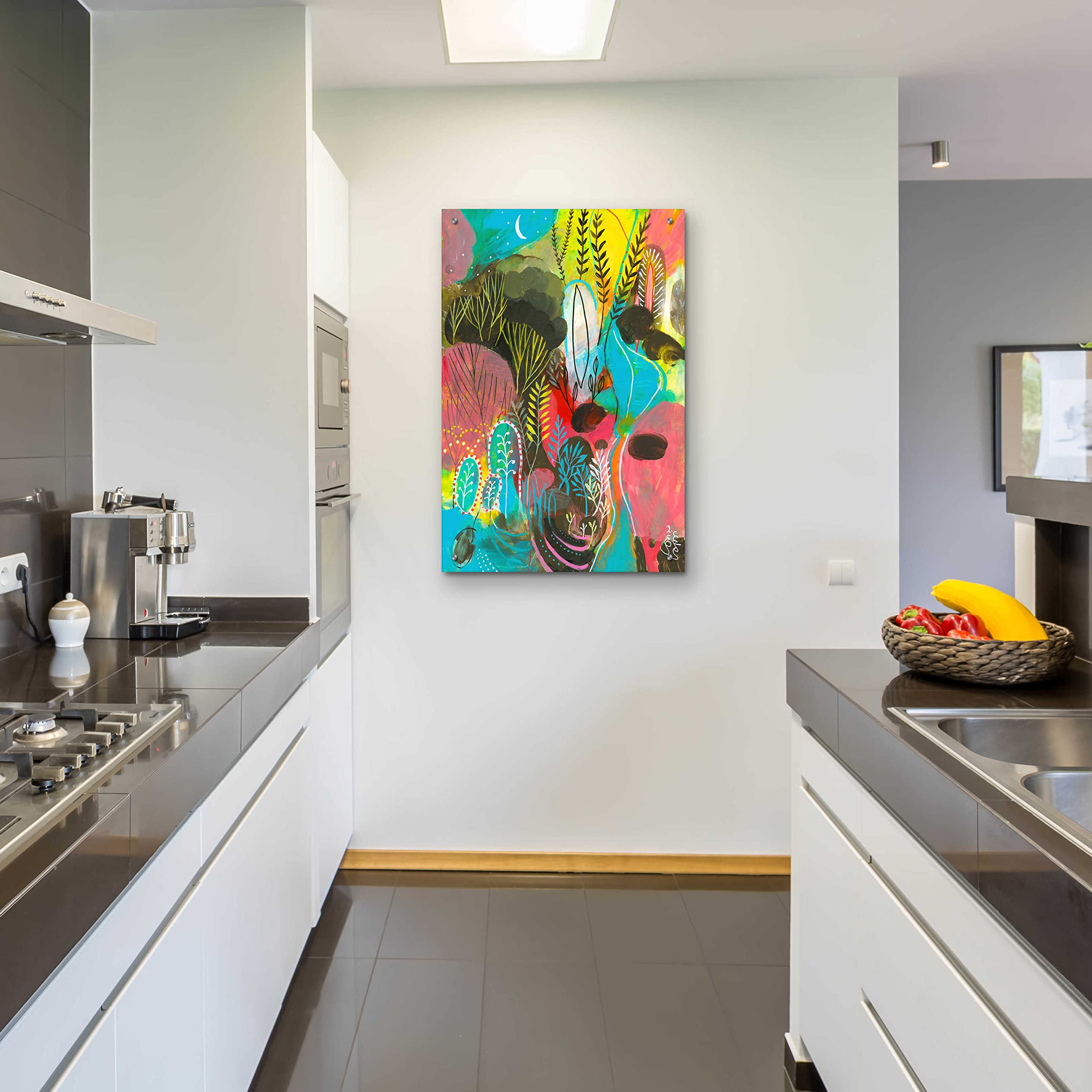 Water Cycles by Corina Capri - 24x36 Inch Acrylic Glass Wall Art Print - Modern Abstract Nature Painting for Living Room, Bedroom & Office Decor