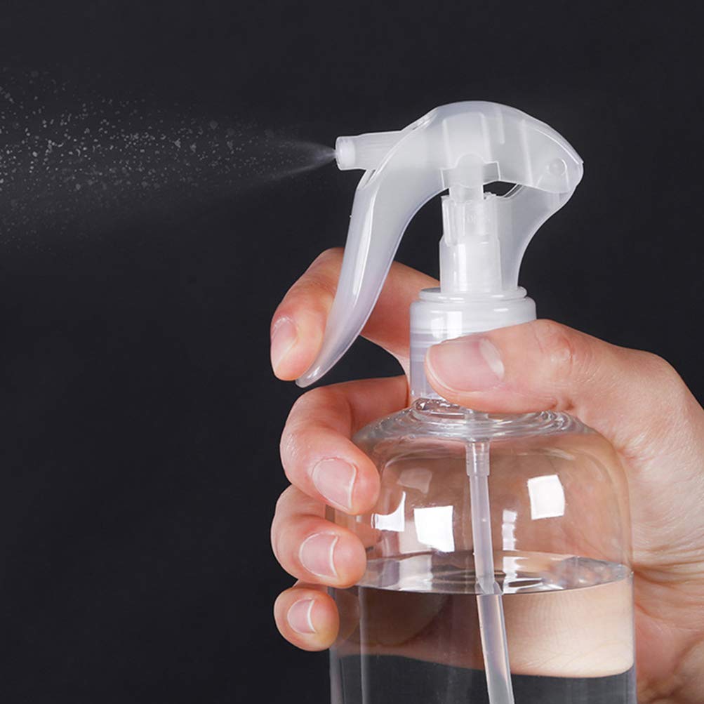Hemoton 3-Pack 500ml Empty Plastic Spray Bottles with Fine Mist Nozzle - Clear Refillable Water Sprayer for Hair, Plants, Skincare & Home Cleaning | Perfect for Misting Plants, Styling Hair, Applying Toner & Household Cleaning
