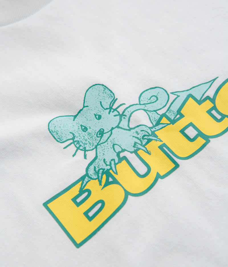 Butter Goods Rat Logo Graphic T-Shirt for Men & Women - White Cotton Tee - Streetwear Fashion for Casual Wear & Urban Style