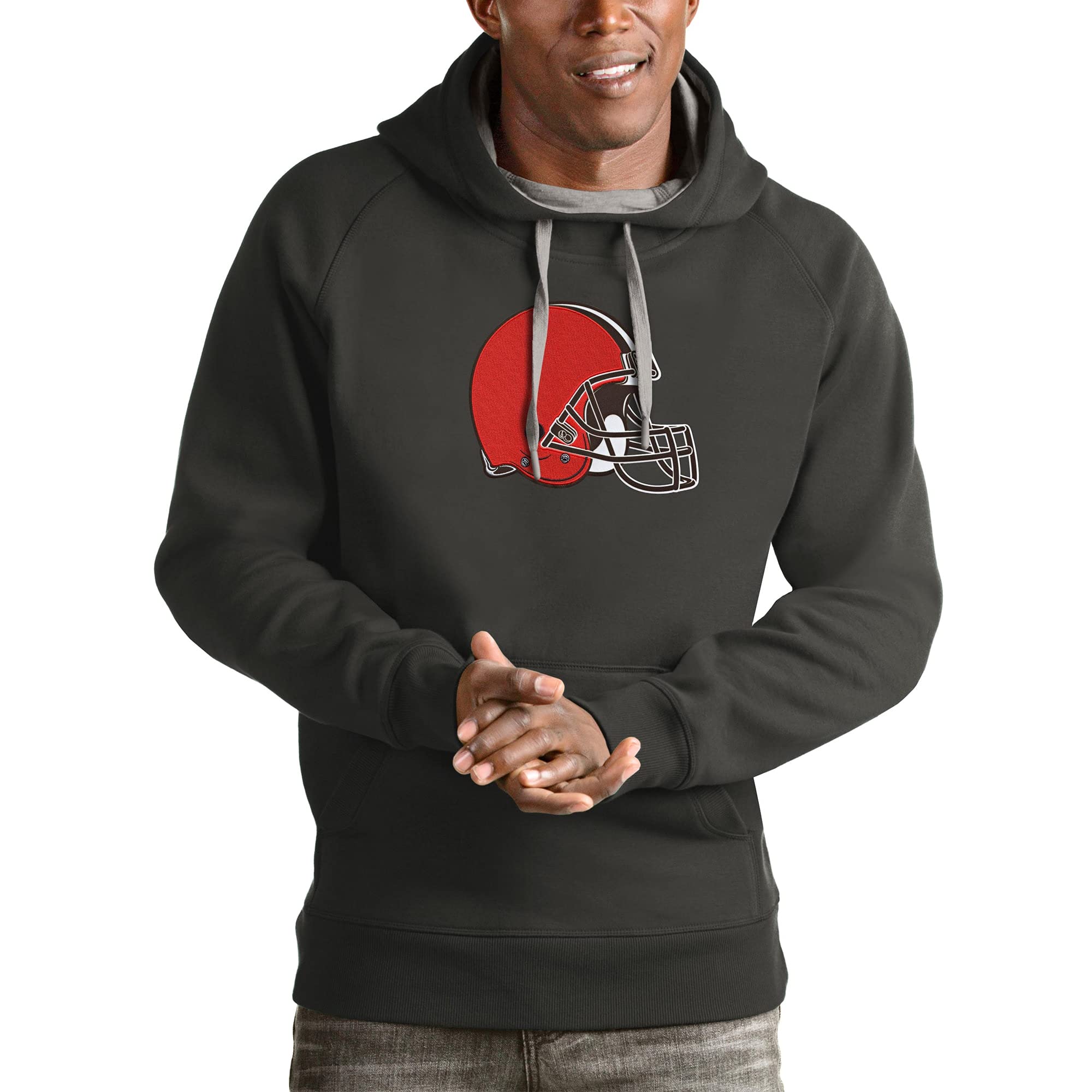 Antigua Men's Black Washington Football Team Victory Pullover Hoodie | NFL Fan Apparel | Game Day & Casual Wear