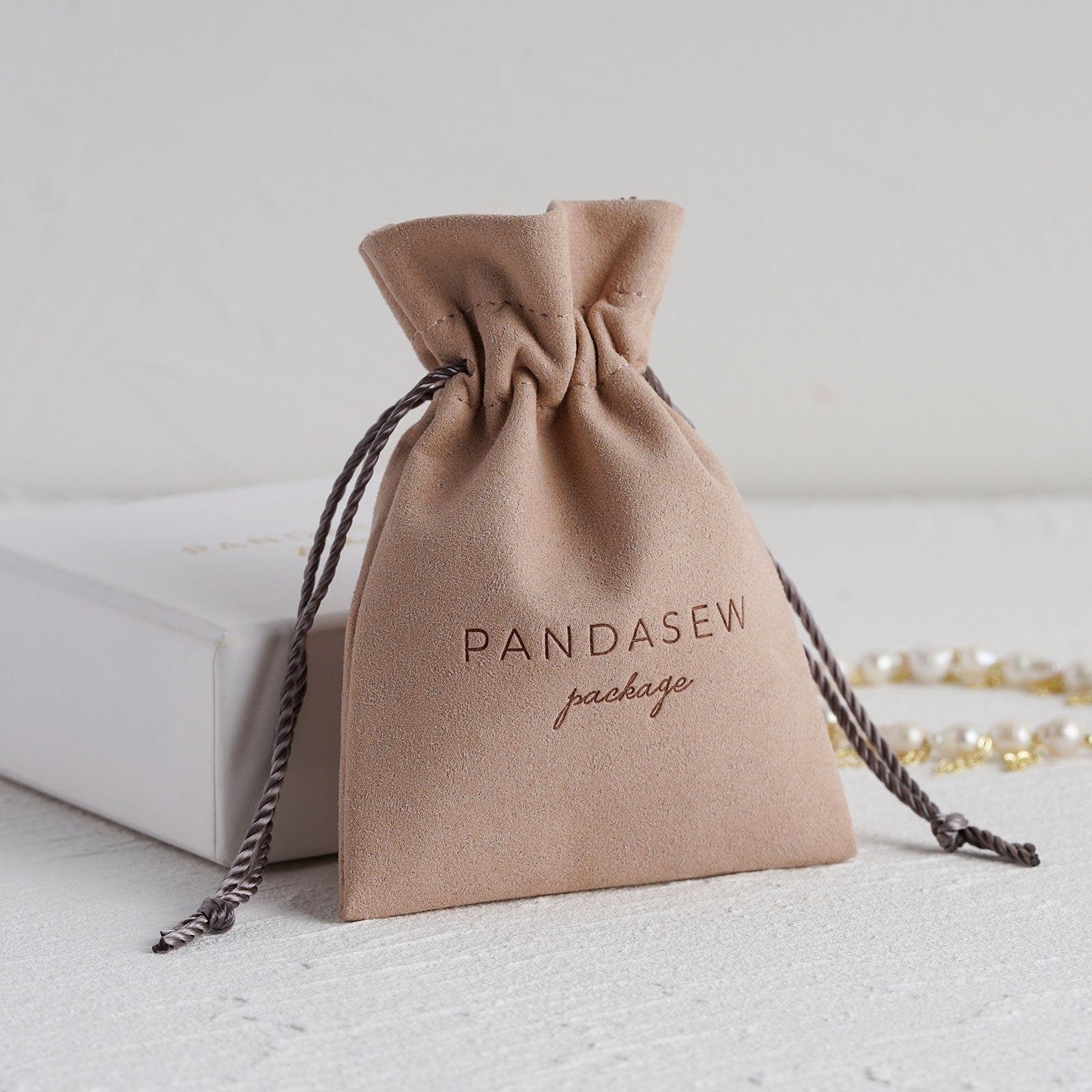 50pcs Flower Print Drawstring Bags - Premium Microfiber Jewelry Pouches with Custom Logo - Perfect for Jewelry Storage, Gift Packaging & Travel Organizers (MCR 121) by Pandasew