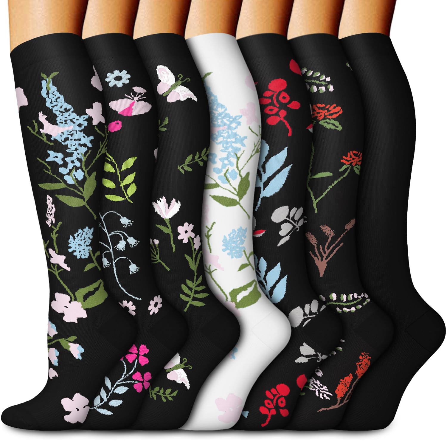 Aoliks Medical Compression Socks for Women & Men - Knee High Support Socks for Running, Nursing, Travel & Circulation - Perfect for Athletes, Nurses & Frequent Flyers