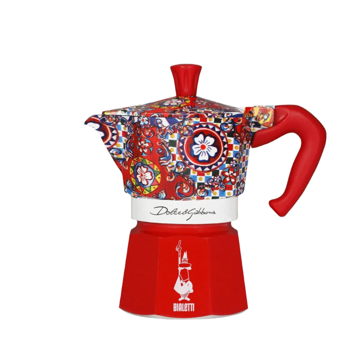 Bialetti Dolce&Gabbana Moka Express Stovetop Espresso Maker - 3 Cup Italian Coffee Pot in Sicilian Red | Perfect for Home Brewing, Gifts & Italian Coffee Lovers