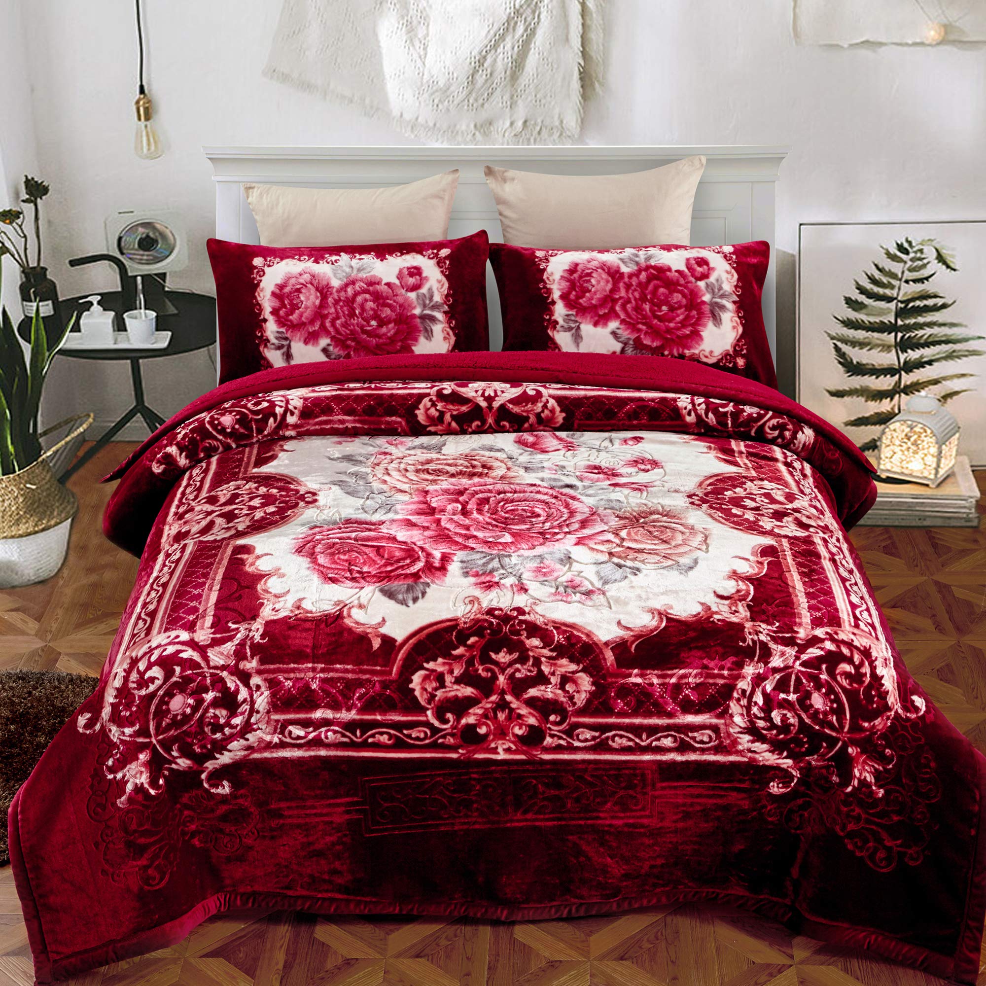 The Warmth of Love: A Cozy Night with JML Sherpa Flannel Blanket