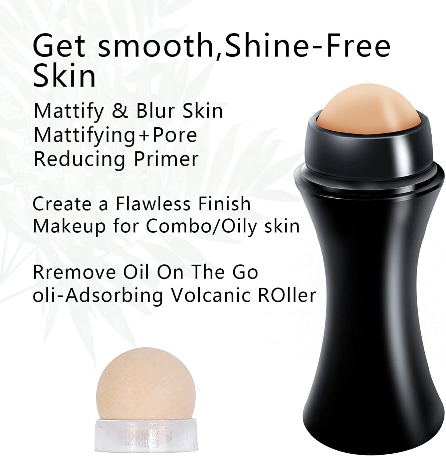 Oil Control Roller for Oily Skin - Portable & Reusable Facial Skincare Tool with Makeup Sponge | Absorbs Excess Shine for Home, Office & Travel | Perfect for Touch-Ups Throughout the Day