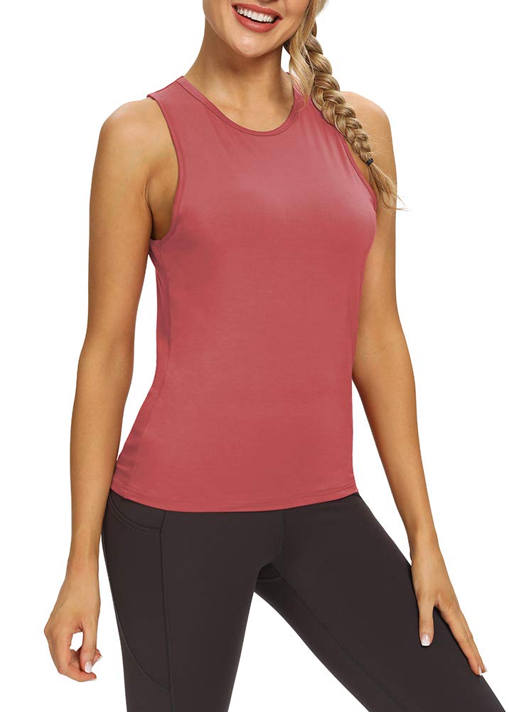 Mippo Women's Open Back Yoga Tank Top - Breathable Workout Shirts for Gym, Running & Athletic Activities - Perfect for Yoga, Pilates & Fitness Training