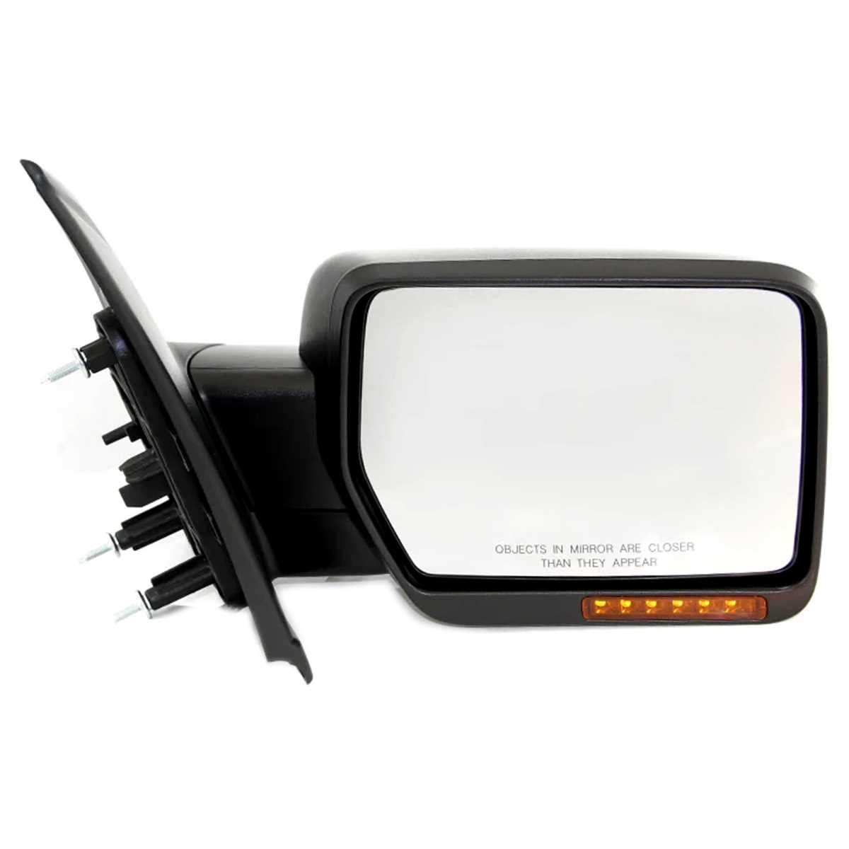 Riseking Power Heated LED Signal Passenger Side View Mirror - Compatible with Crew Cab/Extended Cab/Standard Cab Pickup Trucks (RK-KAPFO1321349 RII7567) - Enhances Visibility & Safety for Winter Driving & Nighttime Conditions