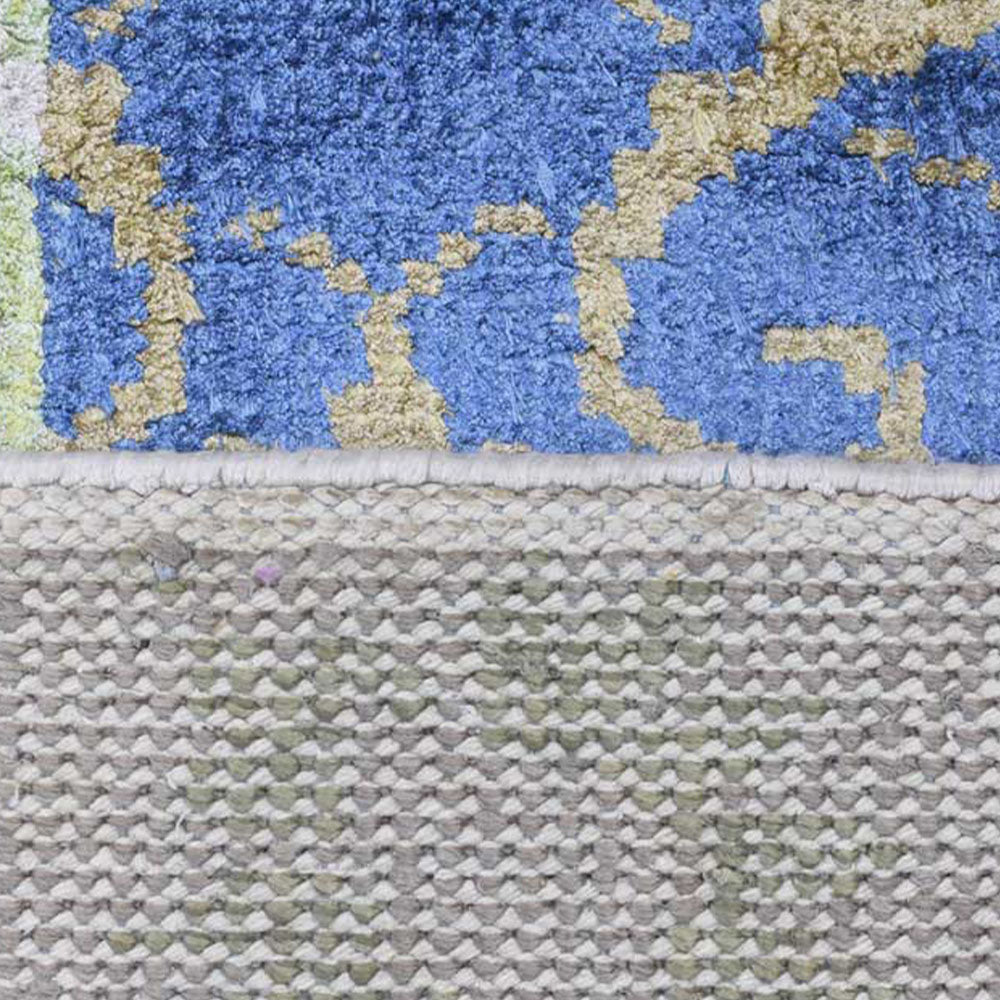 Hand Knotted Hypnotic Rug - Premium Bohemian Area Rug for Living Room, Bedroom & Home Decor