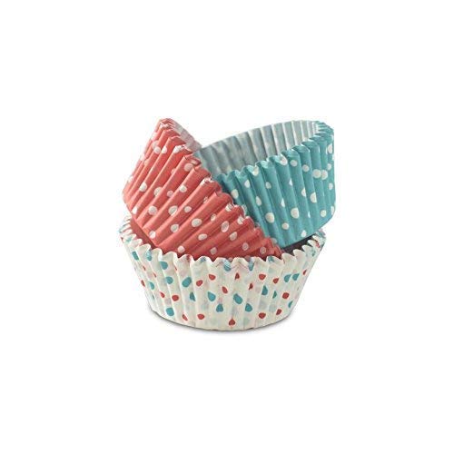 Adaamya® 100-Pack Biodegradable Cupcake Liners - 8cm Standard Size Baking Cups, Multi-Color Mix Design - Eco-Friendly Baking Supplies for Parties, Weddings & Home Baking