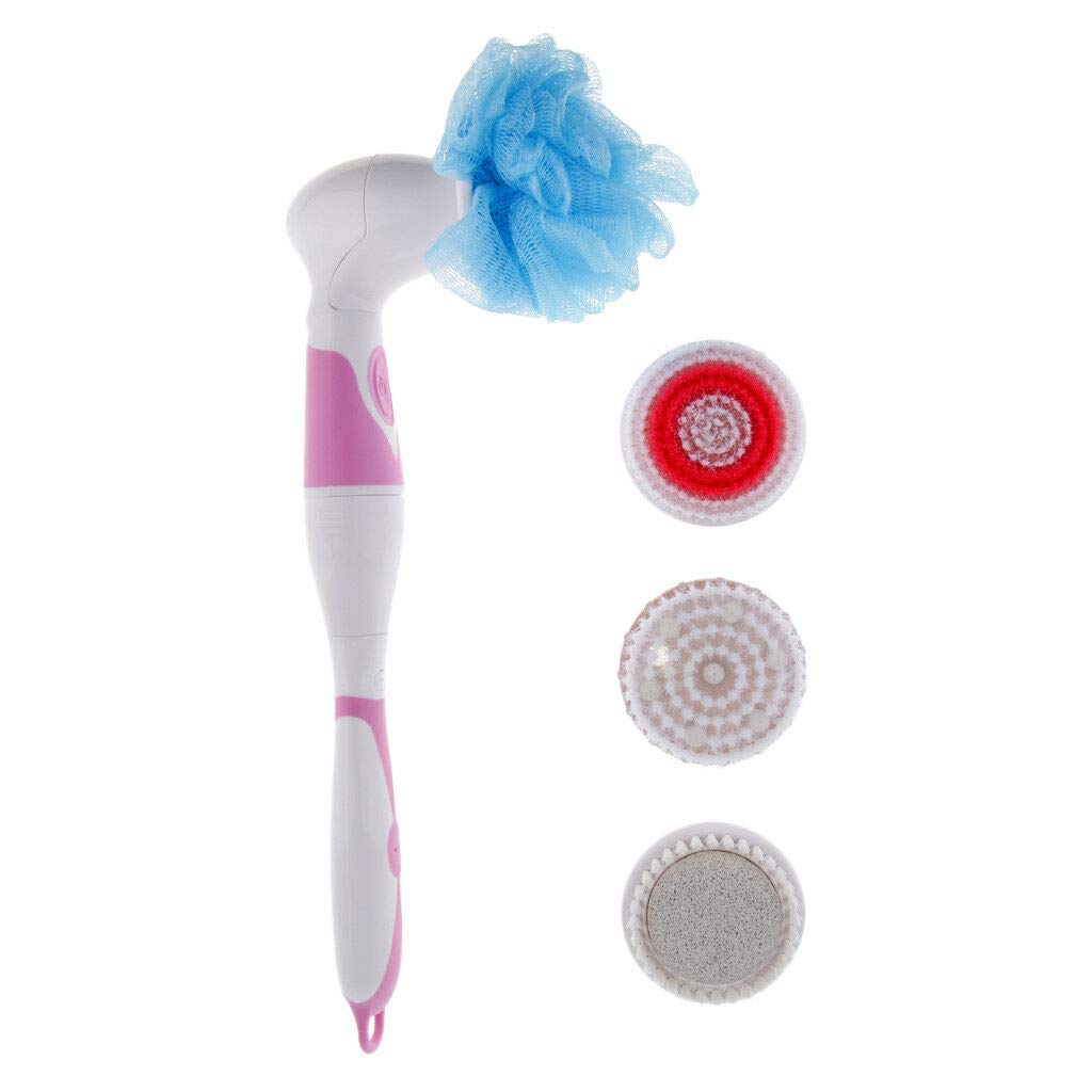 Electric Spin Face & Body Brush with 4 Attachments - Exfoliating & Cleansing Shower Brush for Smooth Skin - Perfect for Daily Skincare & Spa at Home