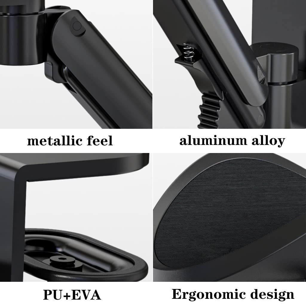 Adjustable Rotating Mouse Arm Rest Pad with Removable Clamp - Ergonomic Computer Wrist Support for Office & Gaming Desks (Black, 2-Pack) - Perfect for Long Work Hours & PC Gaming Sessions