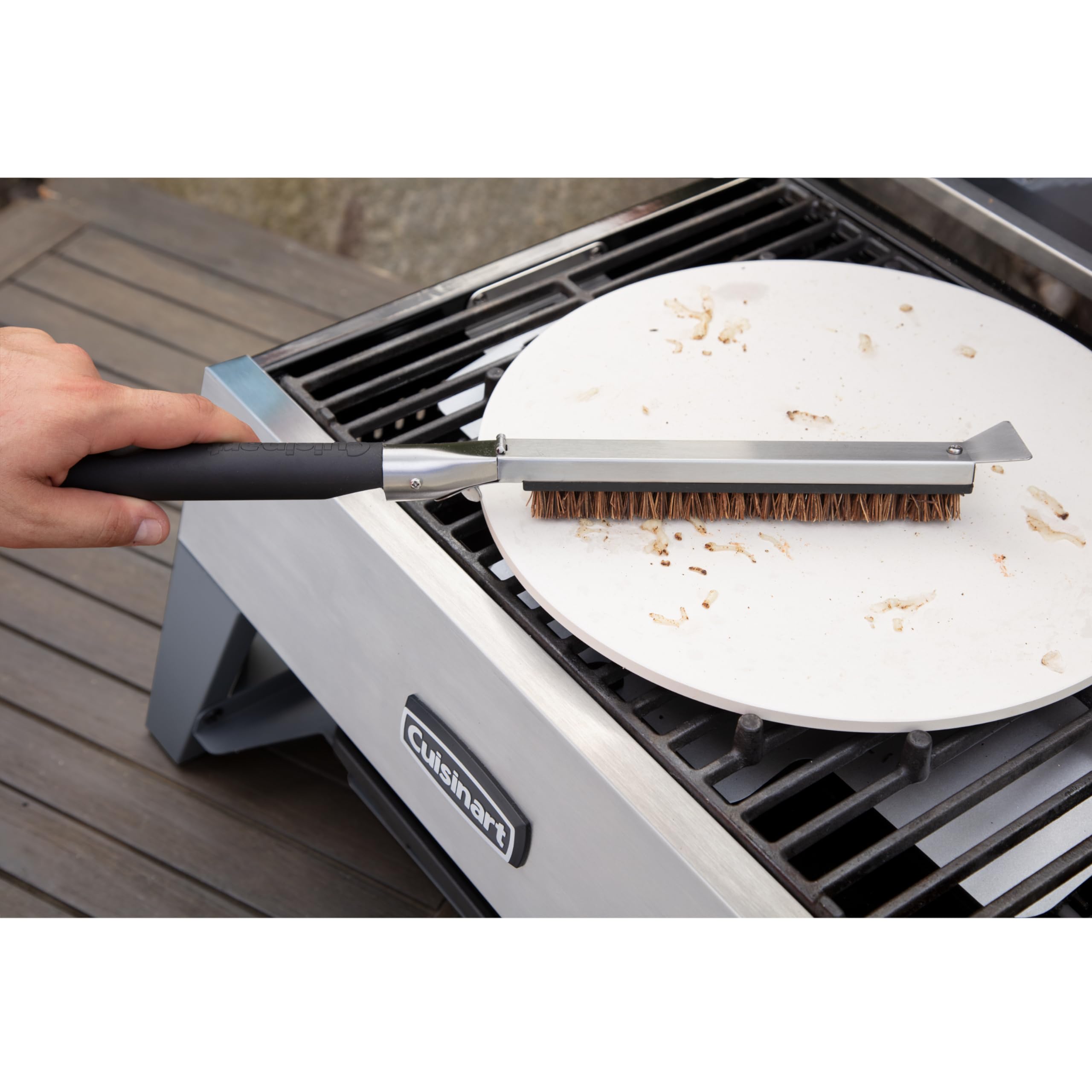 Cuisinart CCB-399 Pizza Stone Cleaning Brush - Heavy Duty Bristles for Grill, Oven & Baking Stone - Perfect for Removing Stuck-On Food & Grease