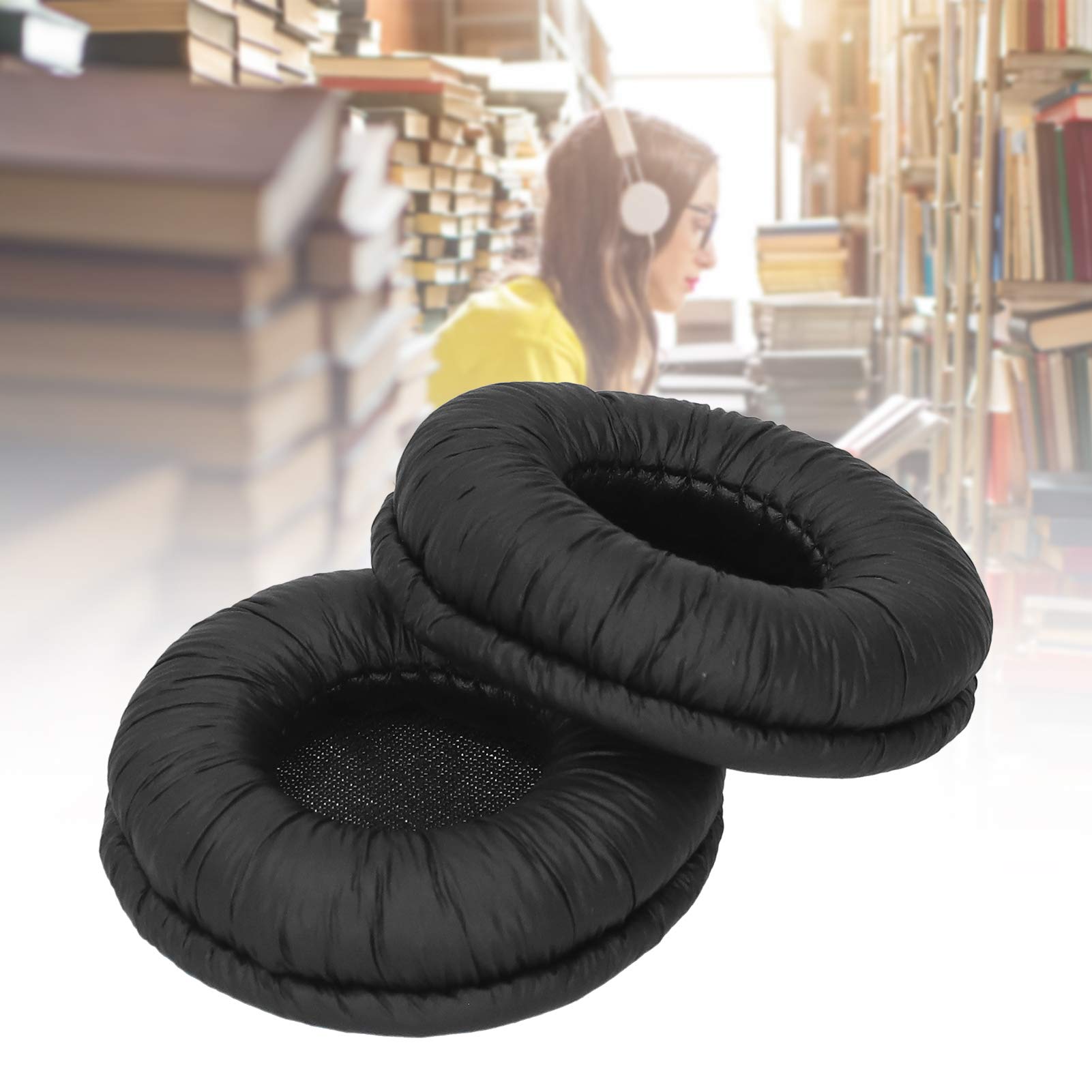 Premium Replacement Ear Pads - Universal 55mm Memory Foam Cushion Cover for Headphones (Black) | Comfort Upgrade for Gaming Headsets, Studio Monitors & Wireless Headphones