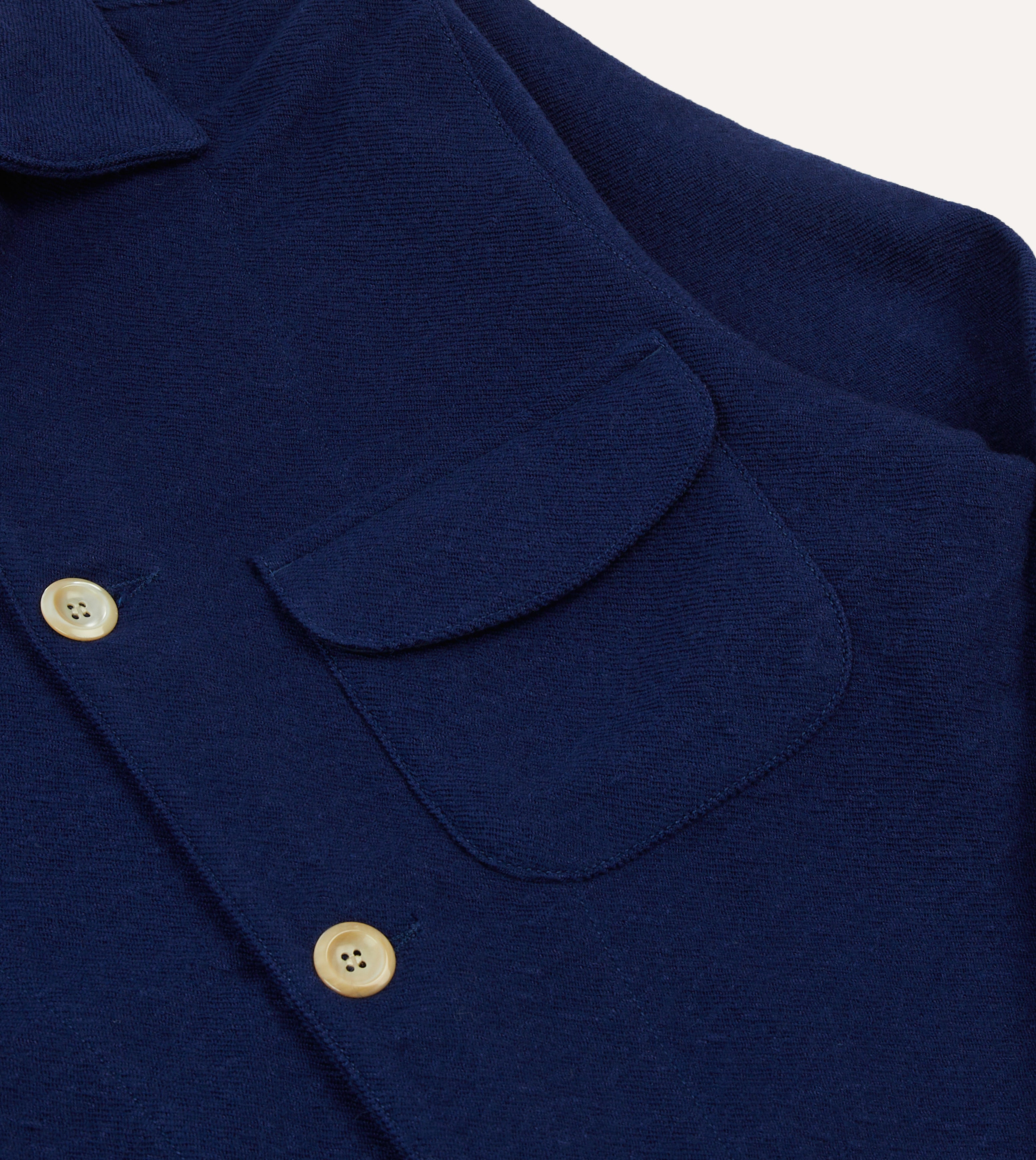 Blue Wool Linen Chore Jacket with 3 Pockets - Durable Workwear for Outdoor Activities, Gardening & Casual Wear