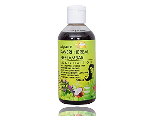 Mysore Kaveri Herbal Neelambari Hair Oil - 1 Liter | Natural Hair Growth Treatment | Prevents Dandruff & Hair Fall | Promotes Long, Silky & Shiny Hair | Ayurvedic Scalp Care for Men & Women | Perfect for Daily Hair Care & Scalp Massage