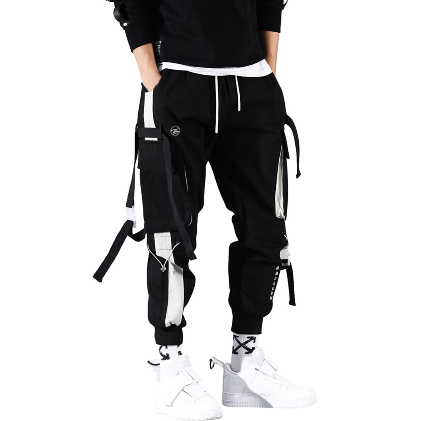 **Men's Relaxed Fit Loose Cargo Pants - Plus Size Hip Hop Casual Trousers for Sports & Streetwear | Perfect for Work, Travel & Urban Fashion**