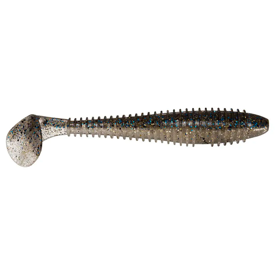 Keitech FAT Swing Impact Swimbaits 3.8 Inch 6 Pack - Soft Plastic Fishing Lures for Bass, Walleye, and Trout - Perfect for Freshwater and Saltwater Fishing