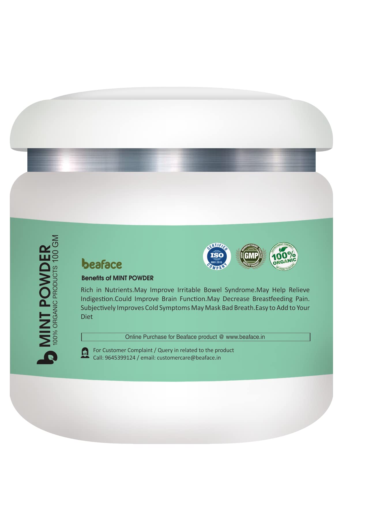 Beaface Skin Whitening Care Kit - Kasturi Turmeric Powder, Mint Powder & Manjistha Powder (100g x 3 Pack) | Natural Brightening Treatment for Face & Body | DIY Face Mask & Skin Care Routine