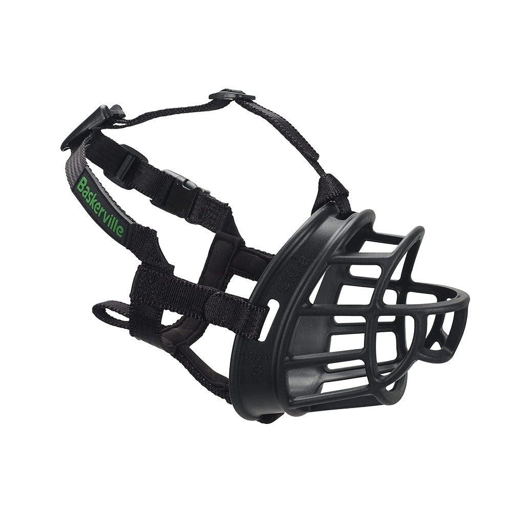 Baskerville Ultra Muzzle - Secure & Comfortable Dog Muzzle for Medium to Large Breeds - Perfect for Training, Grooming, and Vet Visits