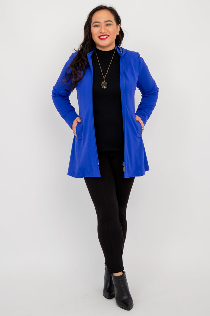 Highlands Women's Winter Coat - Soft Modal Fabric in Elegant Violet - Perfect for Cold Weather & Outdoor Adventures